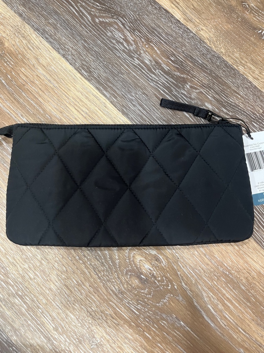 VERA BRADLEY Black Quilted Zip Pouch
